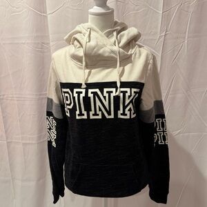 XS PINK sweatshirt off white/black- with hood